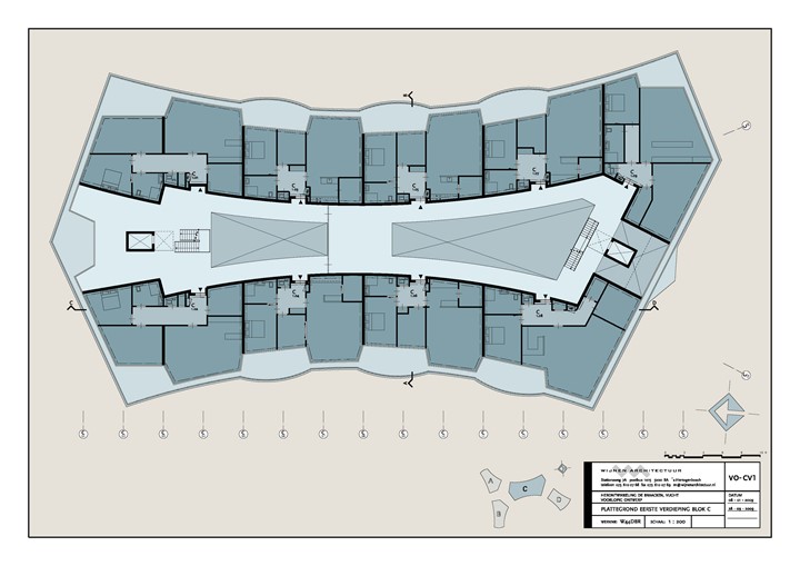 w44dbr vo-cv1 gebouw C plattegrond eerste verdieping 1a200 A3 20090928.jpg